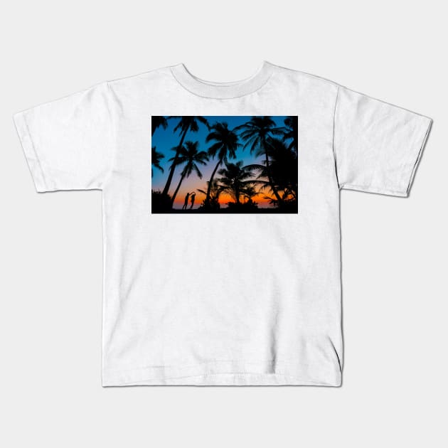 Summer Nights In The Beach Kids T-Shirt by AwesomeApparrel